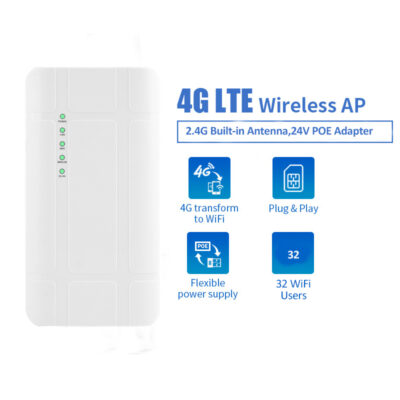 Router CPE 4G WiFi Outdoor Impermeabile da Esterno Wireless LTE 300Mbps - immagine 2