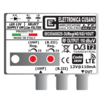 Amplificatore segnale Tv Filtro 4G/5G Bande 3U da 25dB Regolabili 1 uscita (ECO)ASS25-3UReg(4G/5G)/1OUT