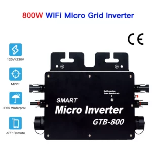 Smart Micro Inverter 800W WiFi GTB-800 Gestione App DC TO AC con cavo connesso alla rete - immagine 2